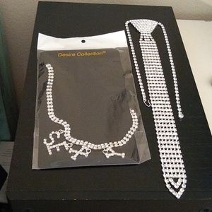 New Diamante tie and sexy choker by Desiree collection